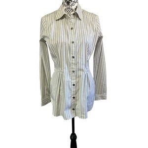 CAbi Women Button Down Striped Shirt Sz-Medium